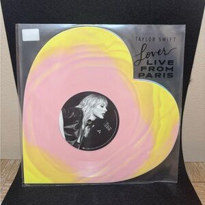 Taylor Swift Lover Live From Paris Heart Shaped Vinyl NWT